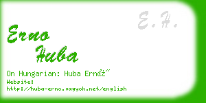 erno huba business card